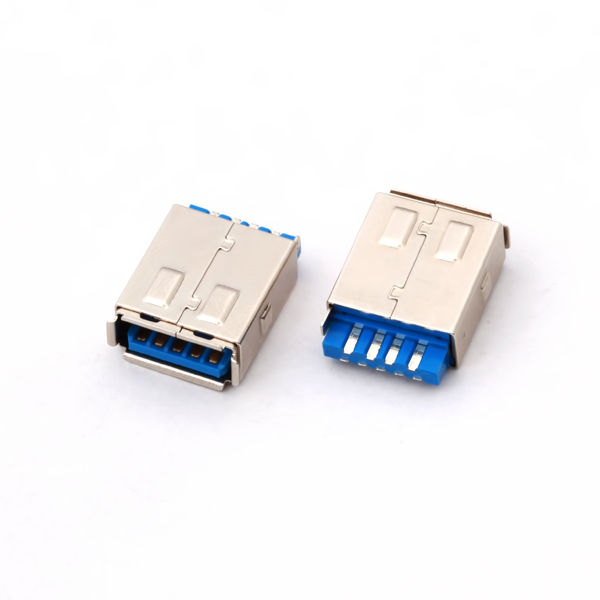 USB 3 0 A TYPE Female 焊線式 帶護(hù)套_EC-U07